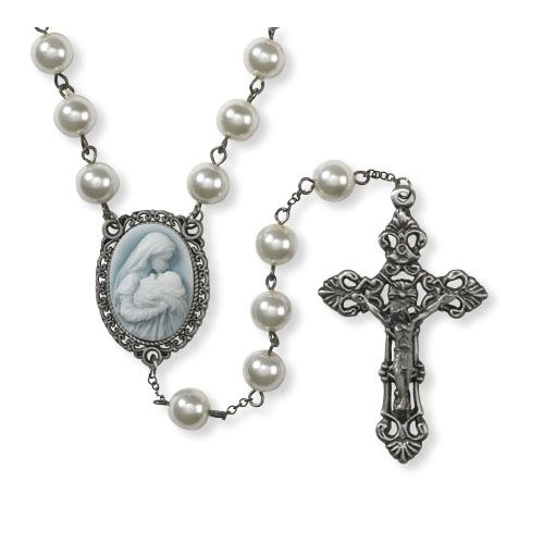 Mother's Kiss Cameo Rosary